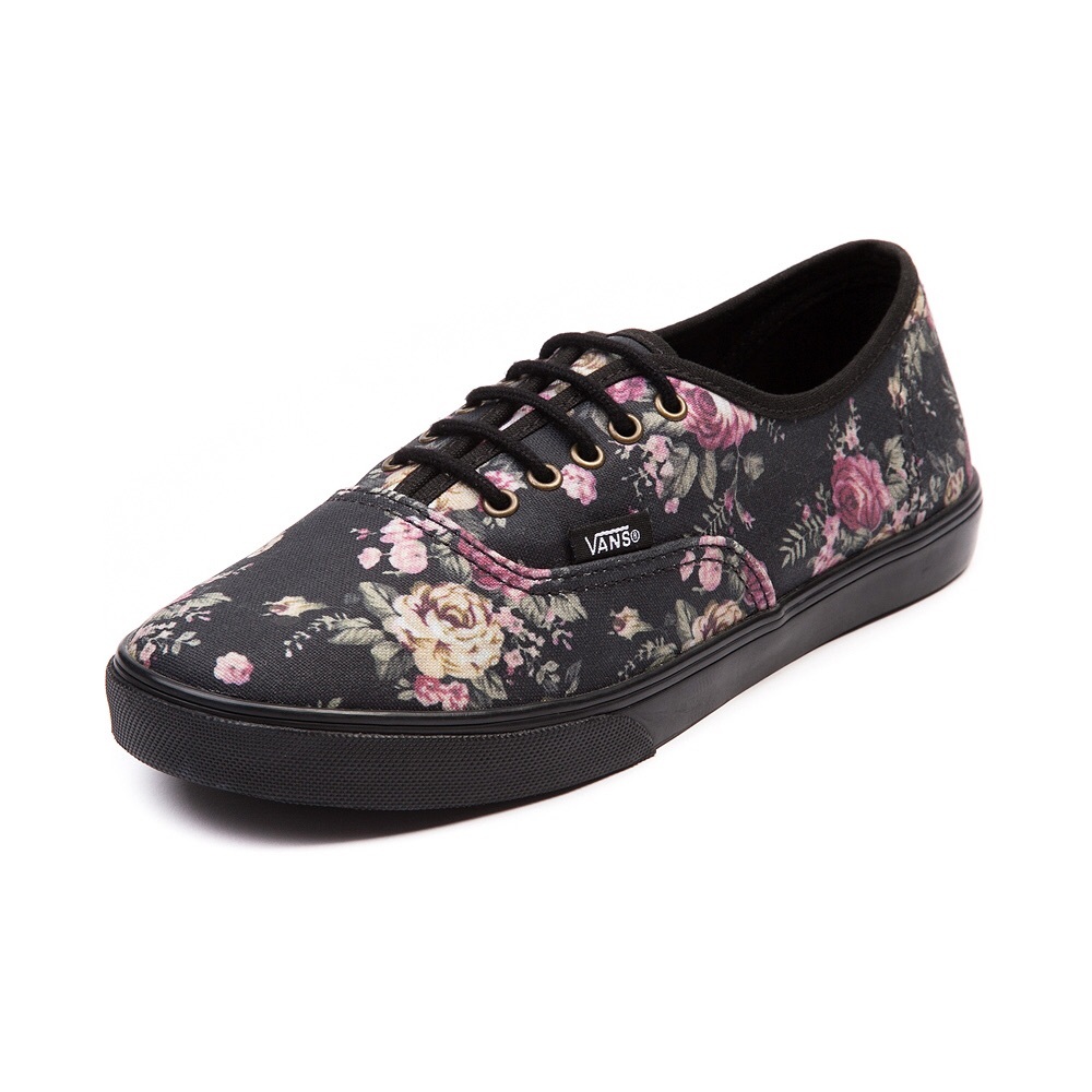 Black Floral Vans